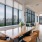 a room with a table and chairs